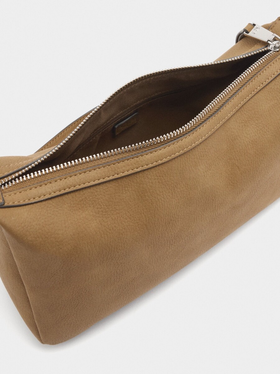 Bolso Bandolera Efecto Piel camel