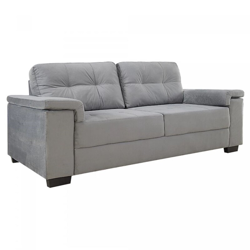 Sofa Luares 3 Cuerpos Tela Gris Sofa Luares 3 Cuerpos Tela Gris