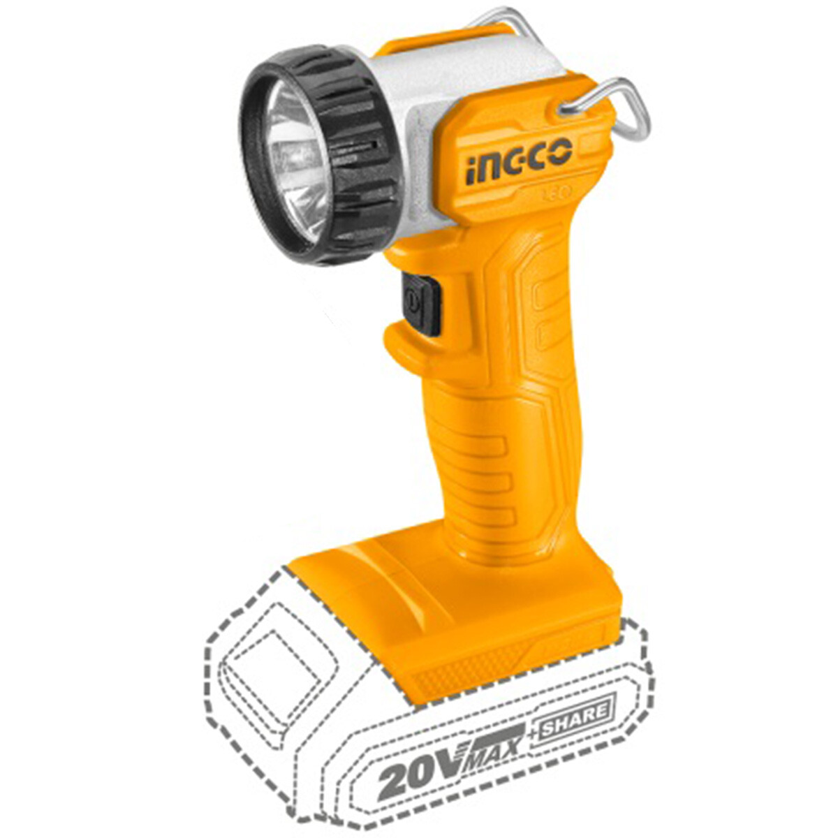 LINTERNA A BATERIA 20V 5W 270 LUMENS LINEA P20S INGCO CWLI2038 