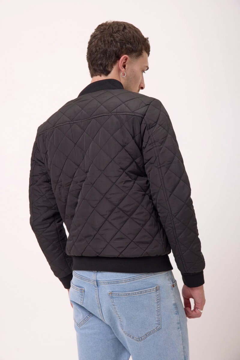 Campera bomber capitoneada Negro