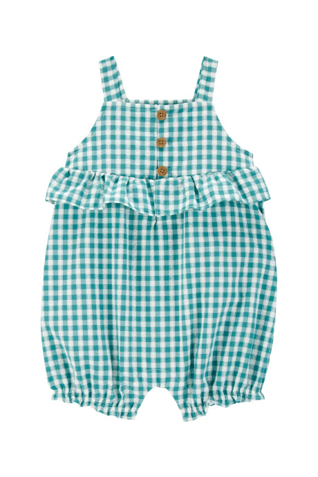 Monito bombachudo de algodón, diseño a cuadros Sin color