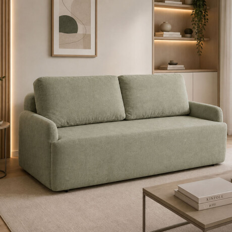 SOFÁ CAMA TELA VERDE OLI