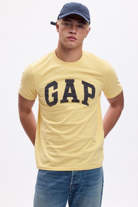 Remera Logo Gap Manga Corta Hombre New Chamois