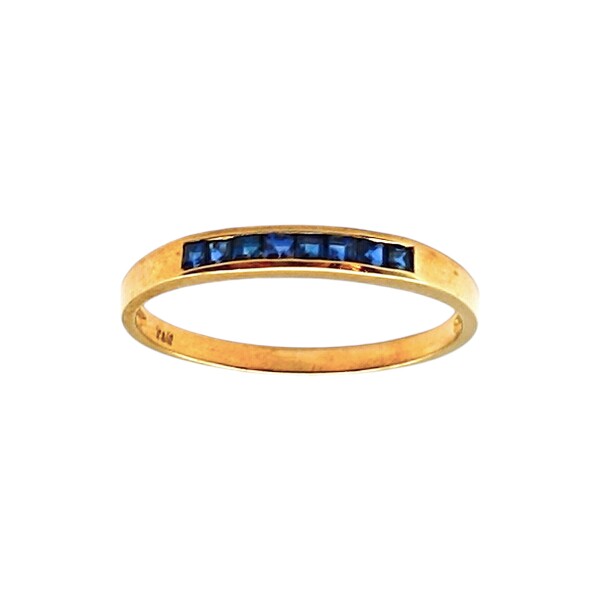 Anillo Sin Fin-Oro Bajo-Piedra Zafiro-AN8108 conpiedra