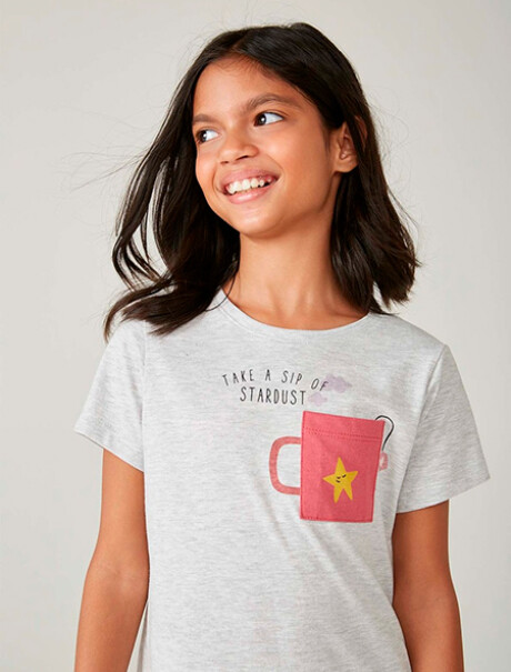PIJAMA DE NIÑA DE 3 PIEZAS ROSADO