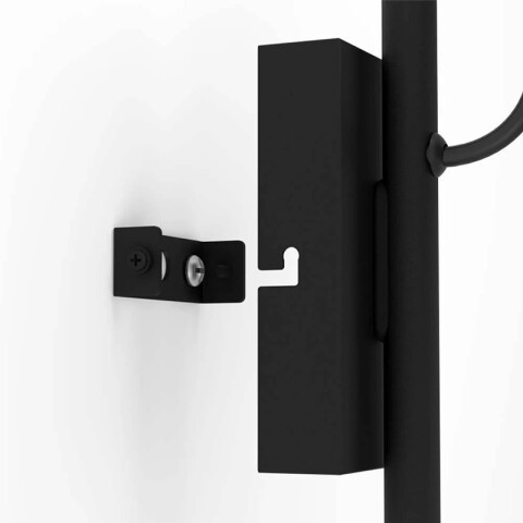 Portátil pared acero negro mate y madera E14 LACEY EG4228