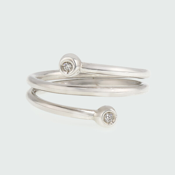 Anillo Moon Envolvente de Plata 925 con Brillantes Anillo Moon Envolvente de Plata 925 con Brillantes