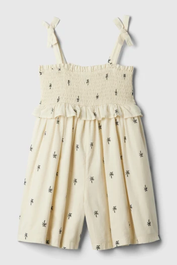Vestido Punto Smock Toddler Niña Chino