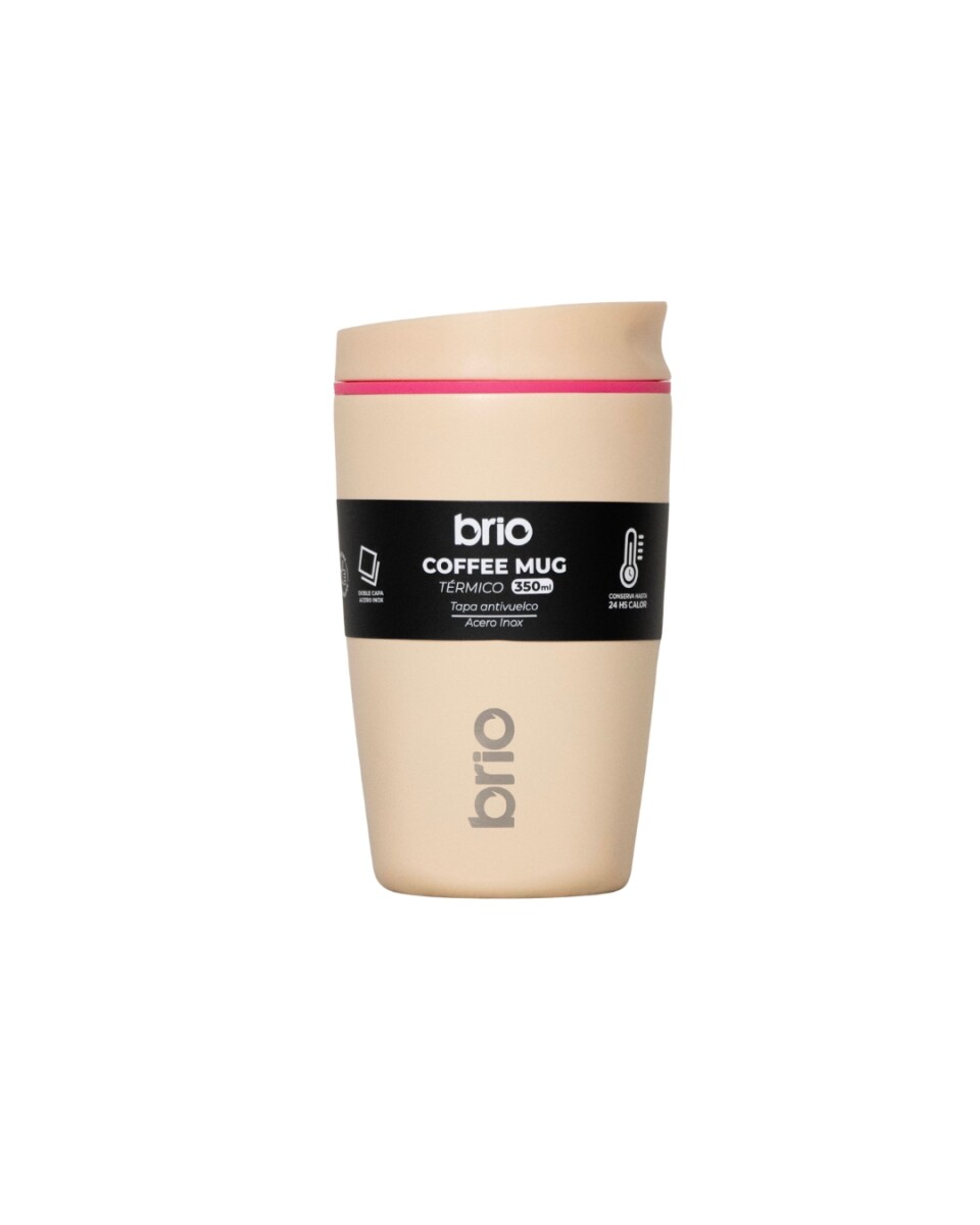 Vaso Térmico brio Café Jarra Mug 350ml Acero Inoxidable - Beige 