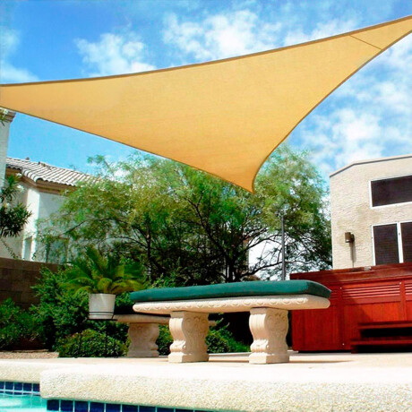 Lona Toldo Vela Triangular Filtro Uv 3,6m Sombra Beige