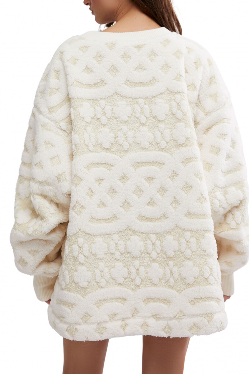 CABLE KNIT SWEATSHIRT Marfil