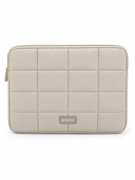 FUNDA ACOLCHONADA PARA NOTEBOOK BEIGE