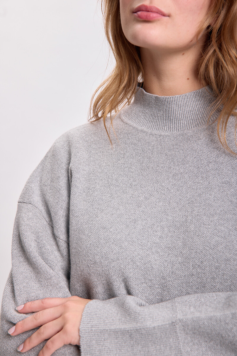 Polera punto Gris Claro