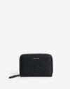 Billetera Zip Round Billetera Con Cierre Cremallera - Negro