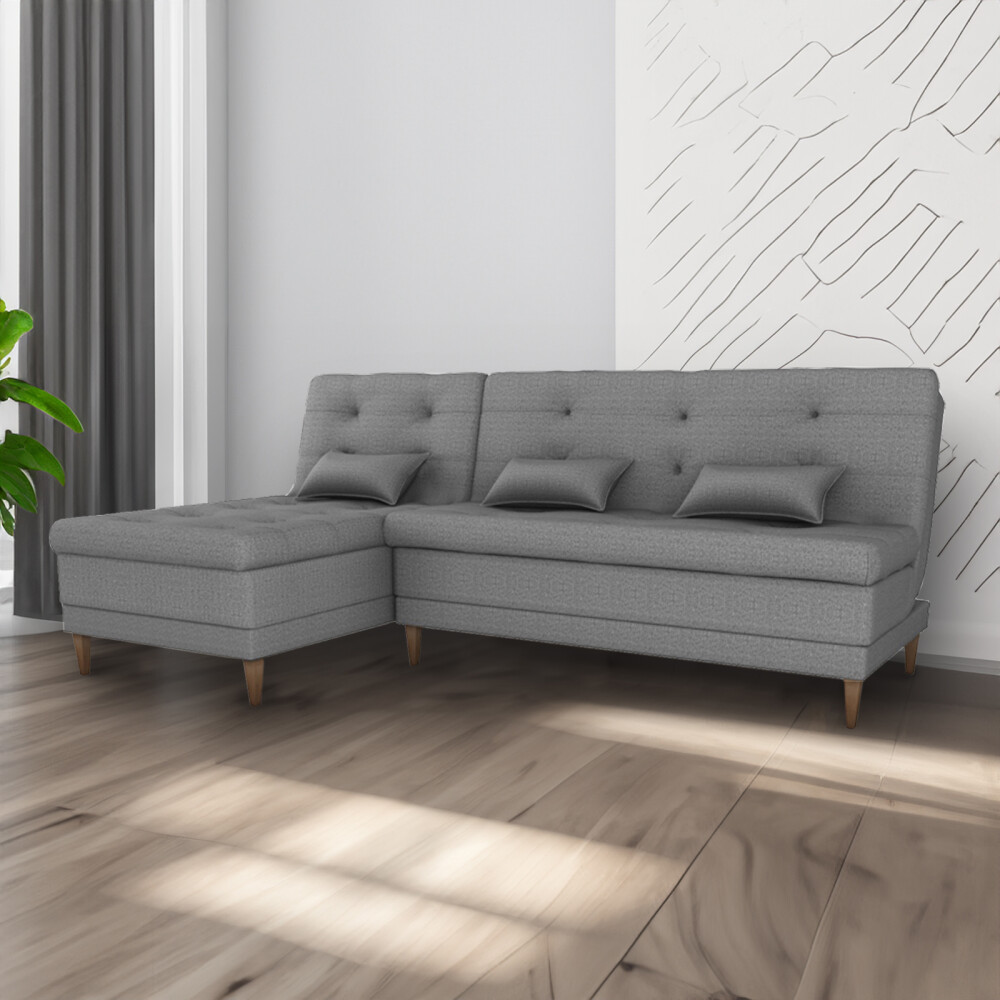 Sillón Cama con Chaise Izquierdo y derecho - Nice Gris Wood