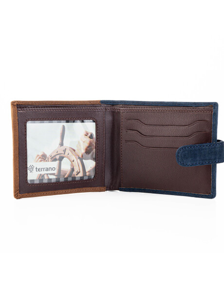 Billetera Nobuck con Presilla Marrón