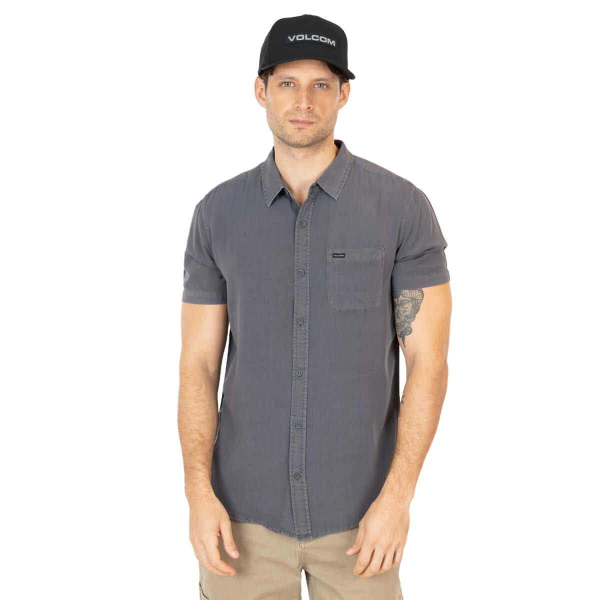 Camisa Volcom Abg Maverick - Gris 