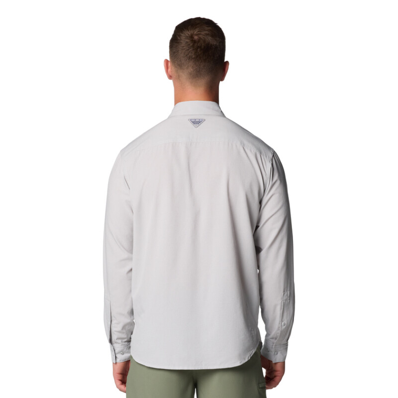 Camisa PFG Solar Breeze Woven Hombre BLACK, WHITE