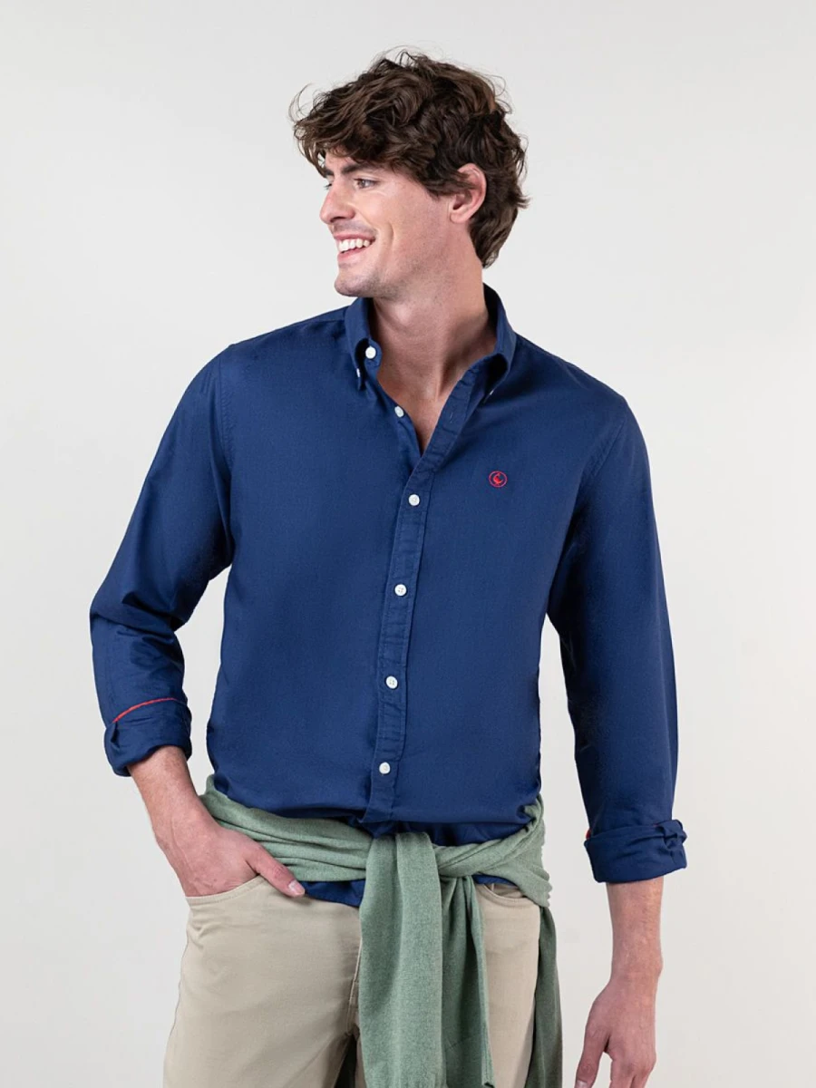 Camisa Garment Dyed El Ganso - Marino 