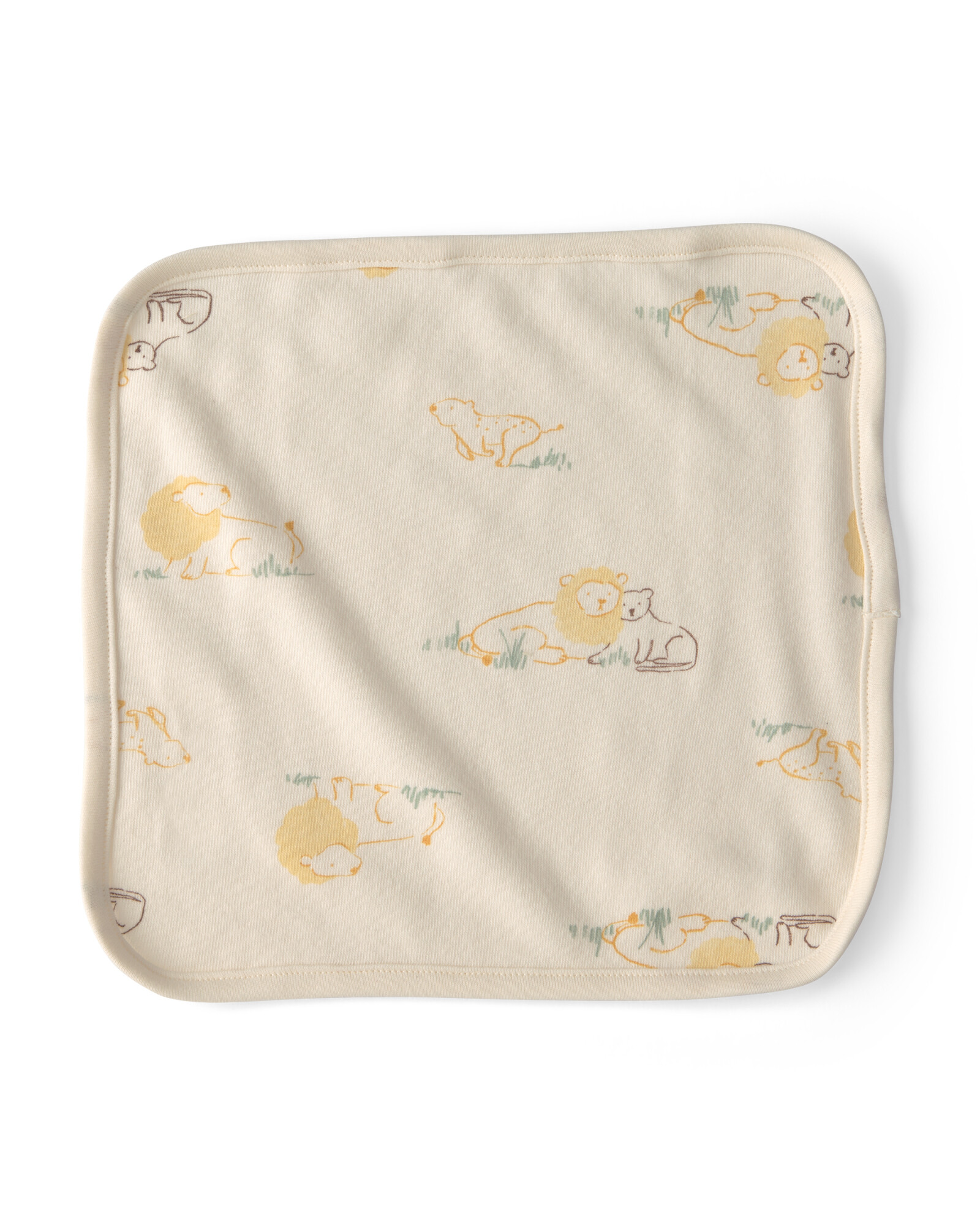 Pack seis paños de aseo, beige, diseño leones Pack seis paños de aseo, beige, diseño leones