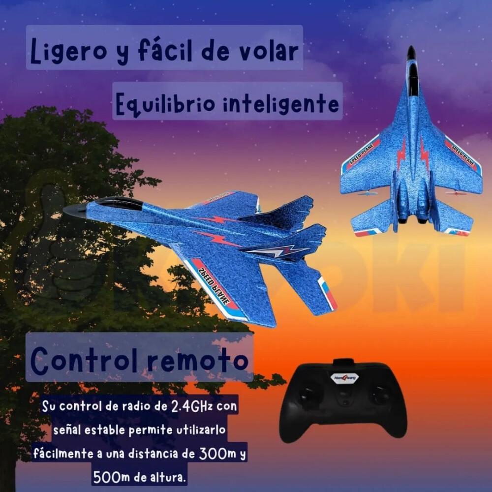 Gran Avion De Espuma A Control Remoto Amarillo