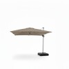 SOMBRILLA ALUMINIO BEIGE C/BASE 3.5X3.5M Unica