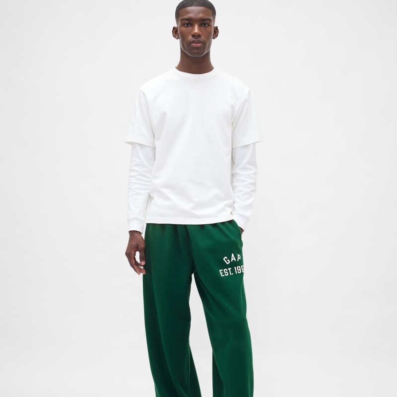 J - EST1969 LOGO BAGGY PANT EVERGREEN GLAMOUR