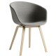 Sillas de comedor Eames con apoyabrazo tapizado Gris