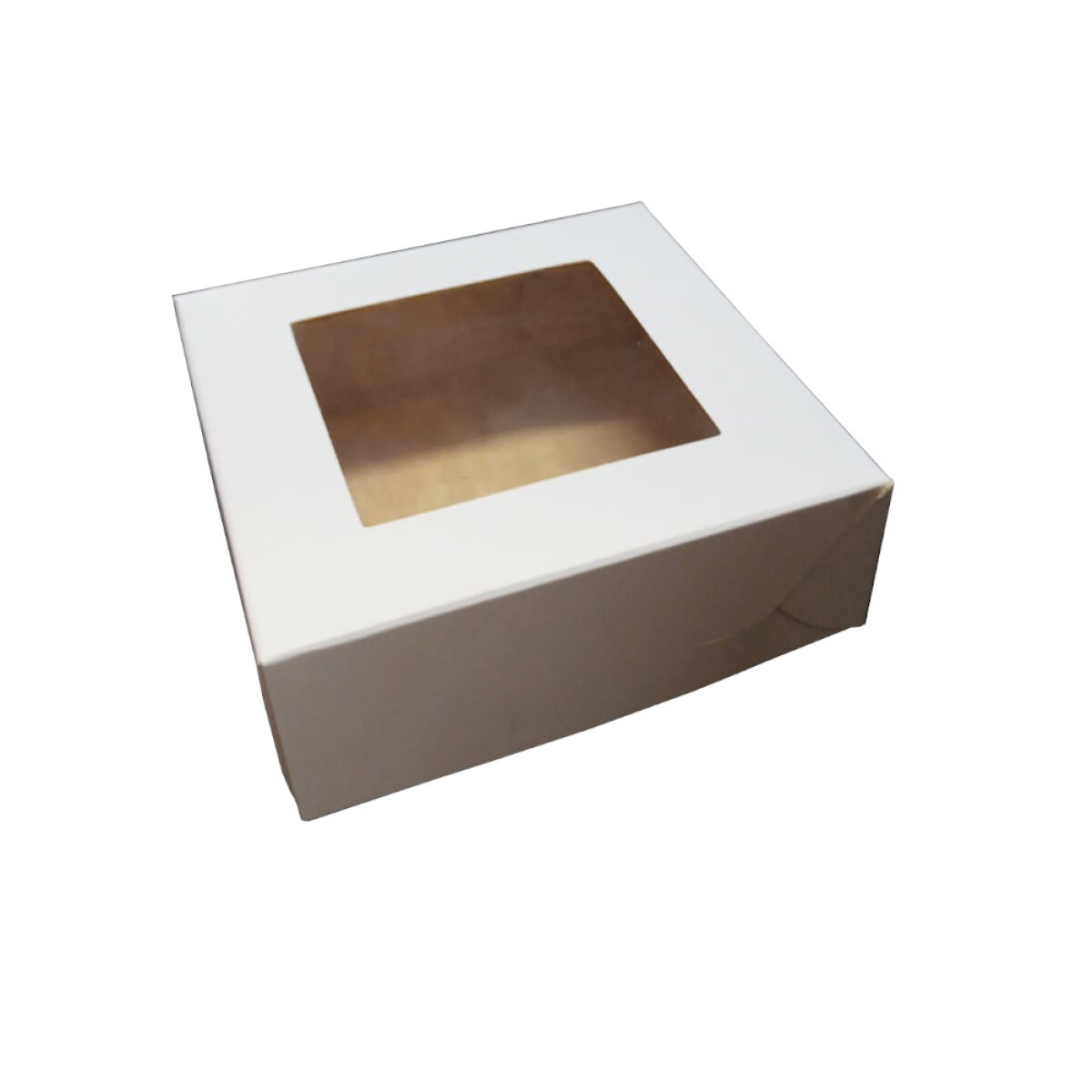 CAJA CON VISOR 12X12X4 CM. BLANCA BRIGADEIRO 