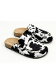 Zuecos Cow Blanco