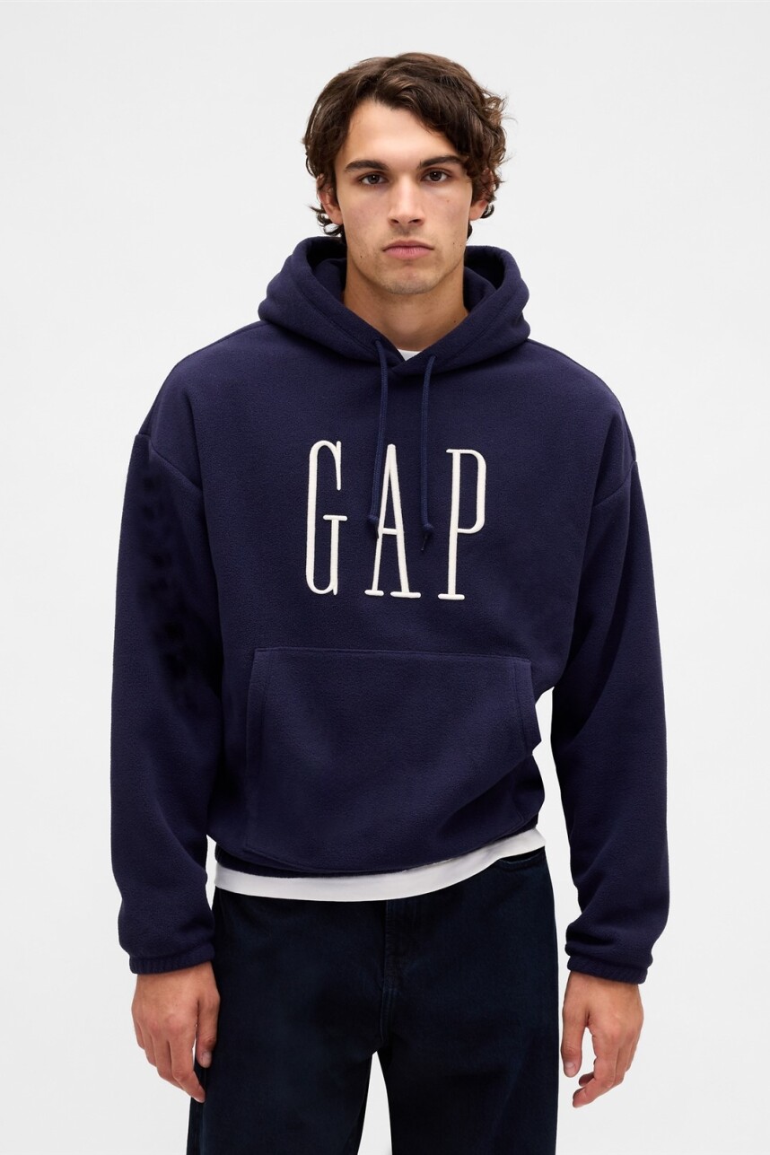 Canguro Polar Logo Gap Hombre Navy Uniform