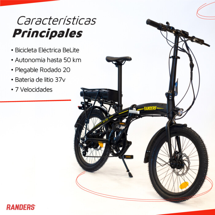 Bicicleta Eléctrica Plegable BKE-E2001 Negra Bicicleta Eléctrica Plegable BKE-E2001 Negra