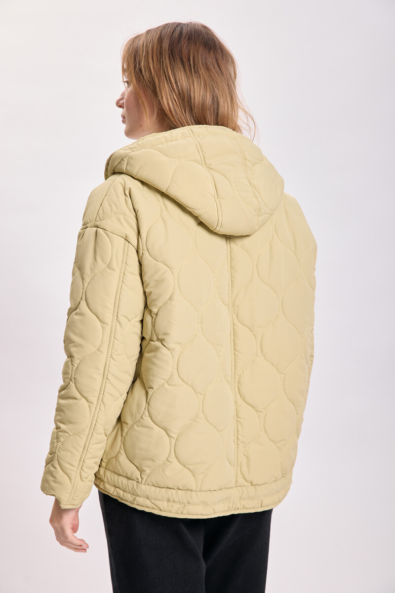 Campera capitoneada Verde