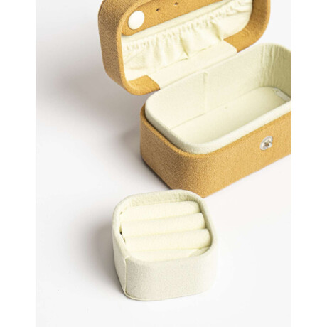 Organizador De Bijou Con Solapa Amarillo Mostaza