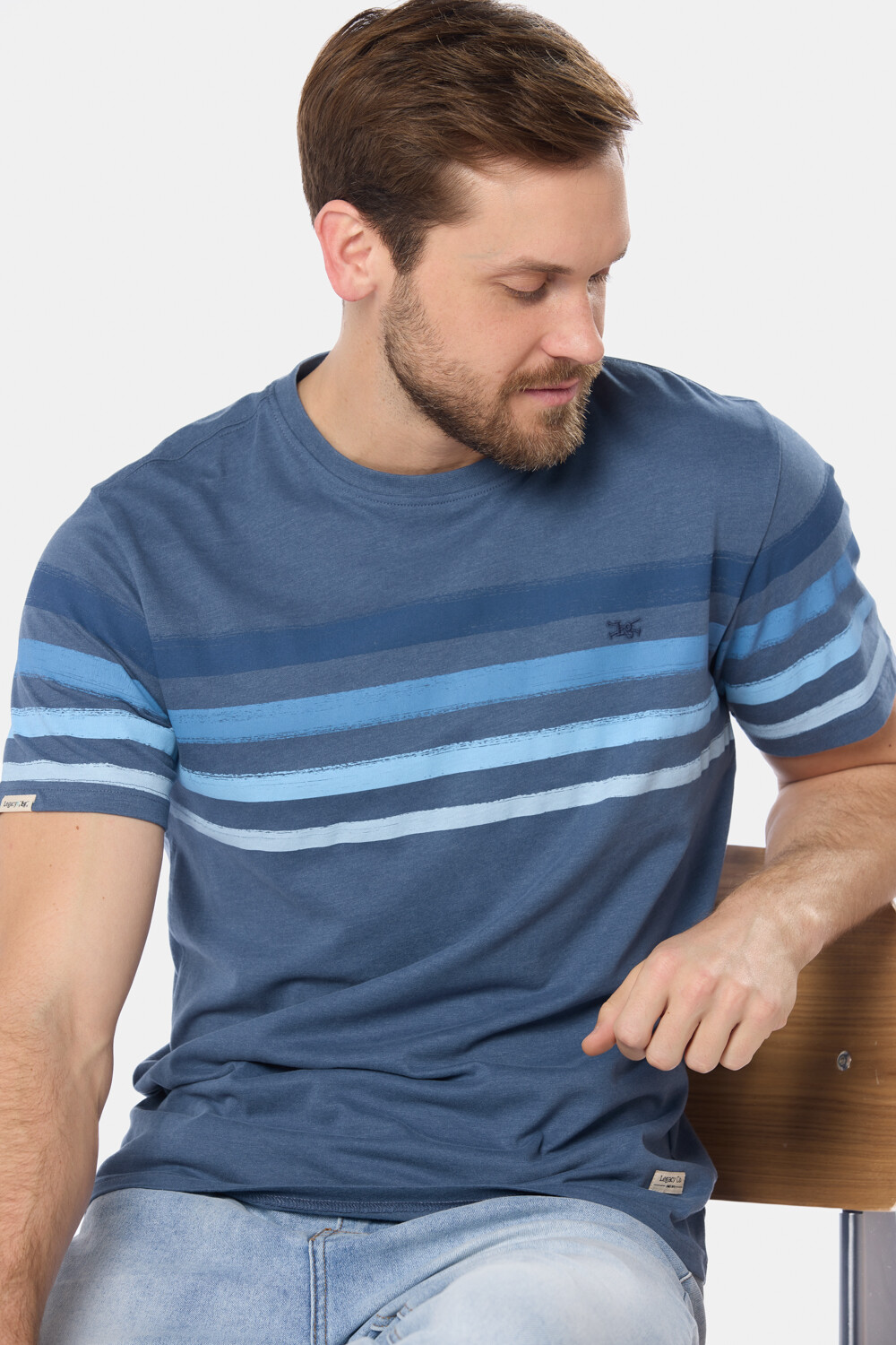 REMERA RAYADA Piedra