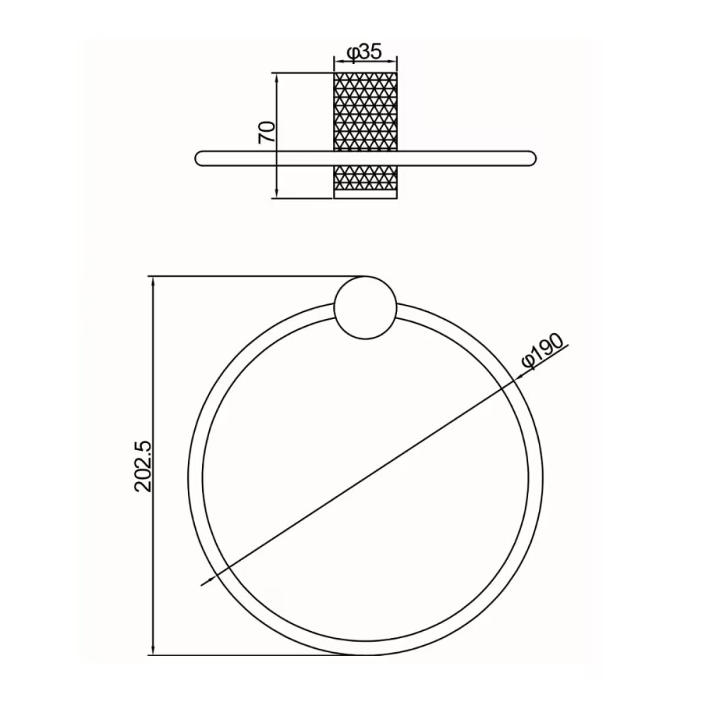 Toallero aro SIGNATURE oro cepillado Toallero Aro Signature Oro Cepillado