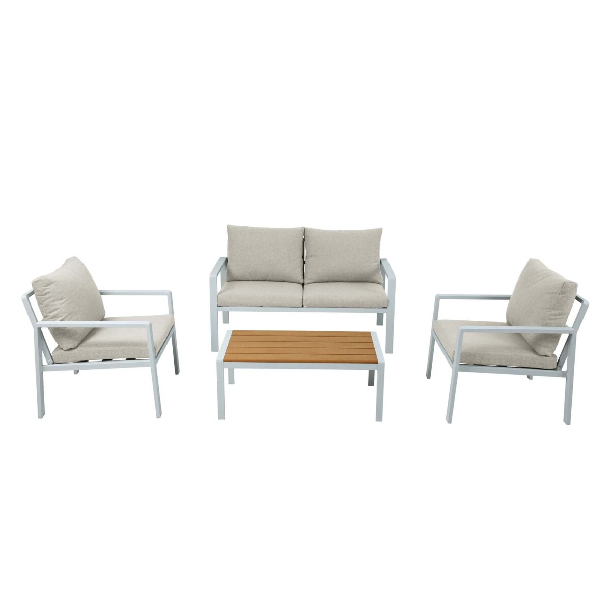 SET DE LIVING - ALUMINIO BLANCO VIENA 