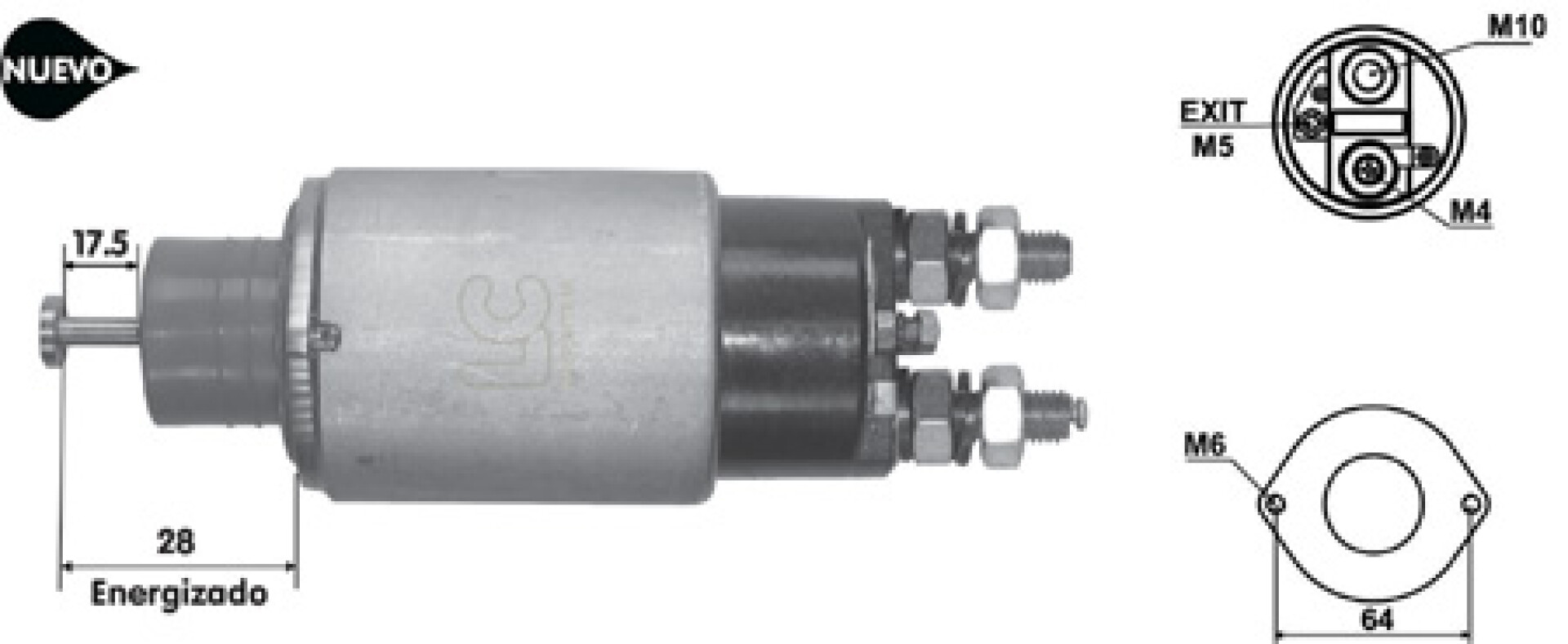 AUTOMATICO DE ARRANQUE - SOLENOIDE J.DEERE NIKKO 24V = SS.155CH LC 