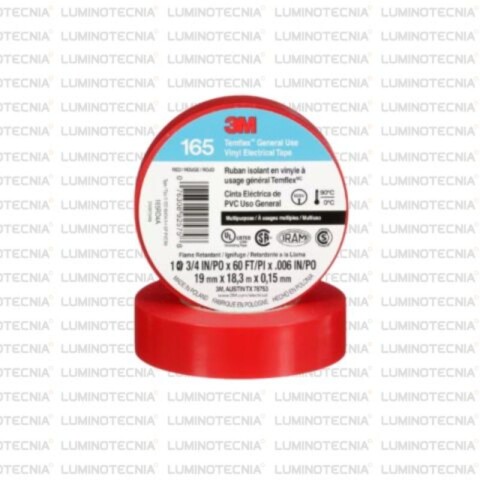 CINTA AISLADORA 3M TEMFLEX ROJO 9MM X 18 M CINTA AISLADORA 3M TEMFLEX ROJO 9MM X 18 M