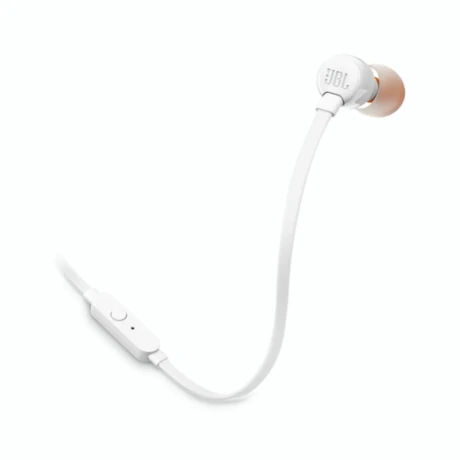 AURICULARES JBL HEADPHONE T110 IN EAR Auriculares Cableados JBL Tune T110 Con Micrófono - White