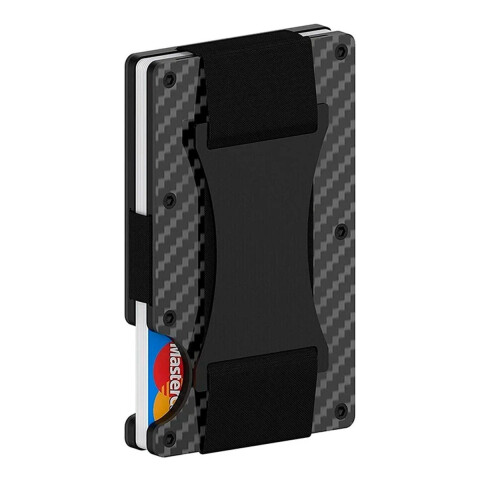 Billetera Tarjetero Bloqueo Rfid Anti Clonación Calidad Variante Color Negro Labrado