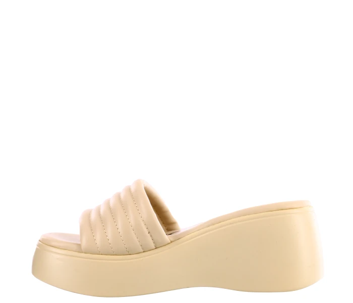 Sandalia RIN con una tira y plataforma Beige