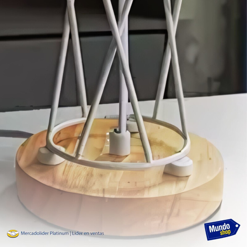 Lampara Mesa Escritorio Portatil Lectura Con Pantalla Napole Blanco