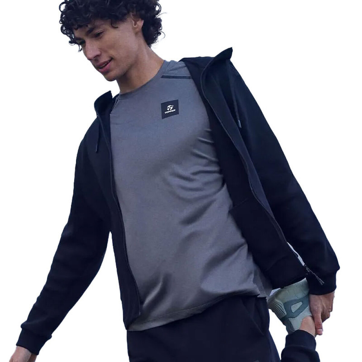 T-SHIRT MC MEN TRNG UP verde oil - GRIS MAGNET 