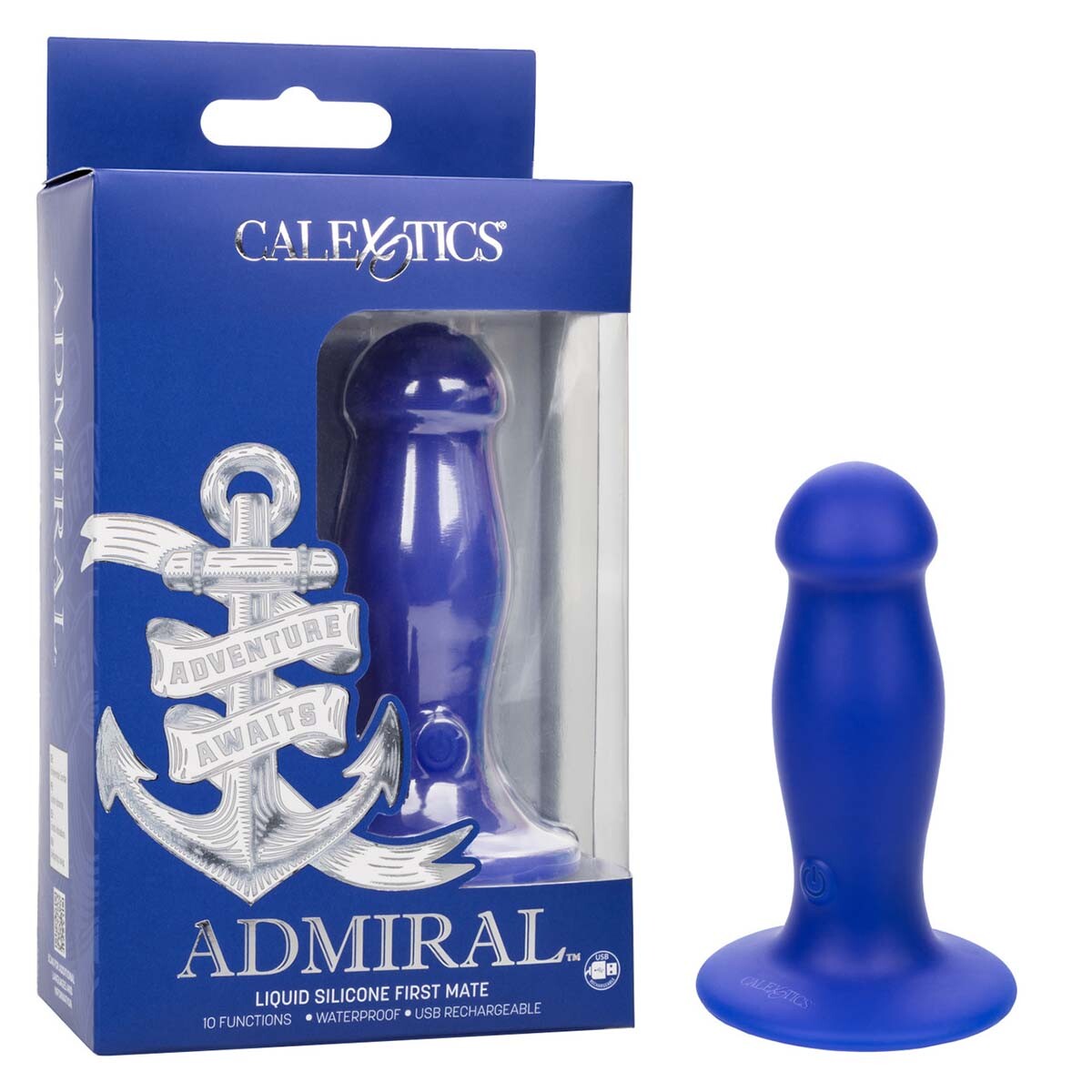 Plug Anal Silicona Vibrador con Ventosa Admiral 