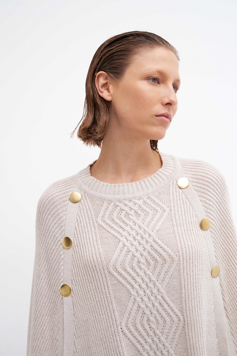 Capa con estructura beige melange