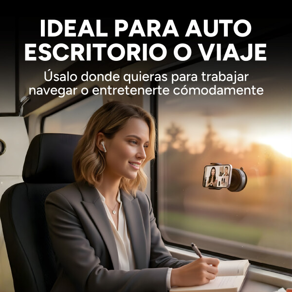 Soporte Magnético 360° Celular Auto Escritorio Firme Premium Color Negro