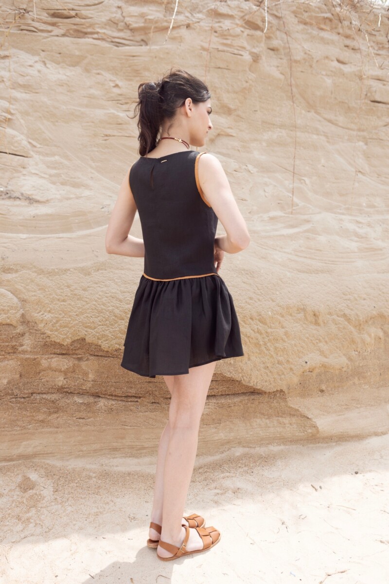 VESTIDO PULPA Negro Y Came