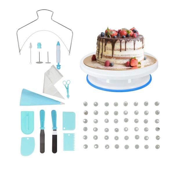 Set De Reposteria Pasteleria Decoracion Tortas 73 Piezas Color Azul Set De Reposteria Pasteleria Decoracion Tortas 73 Piezas Color Azul