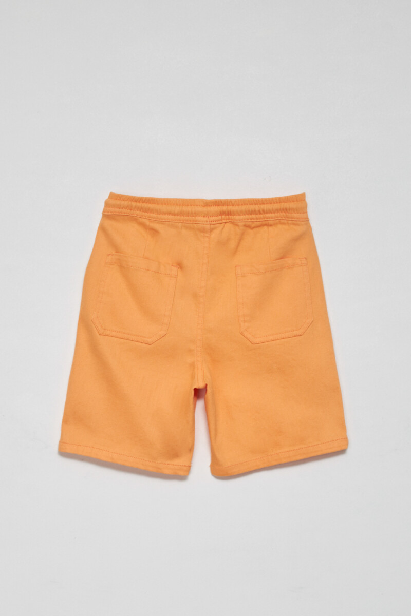 Bermuda casual con lavado Naranja